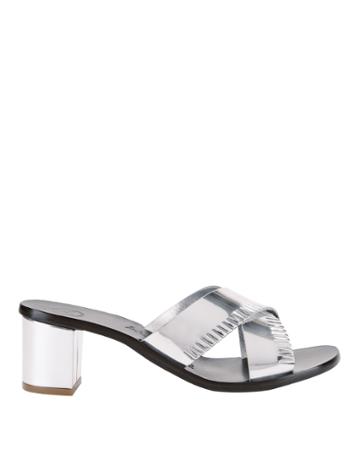 &quot;lvaro Antonia Metallic Fringe Slide Sandals&quot;