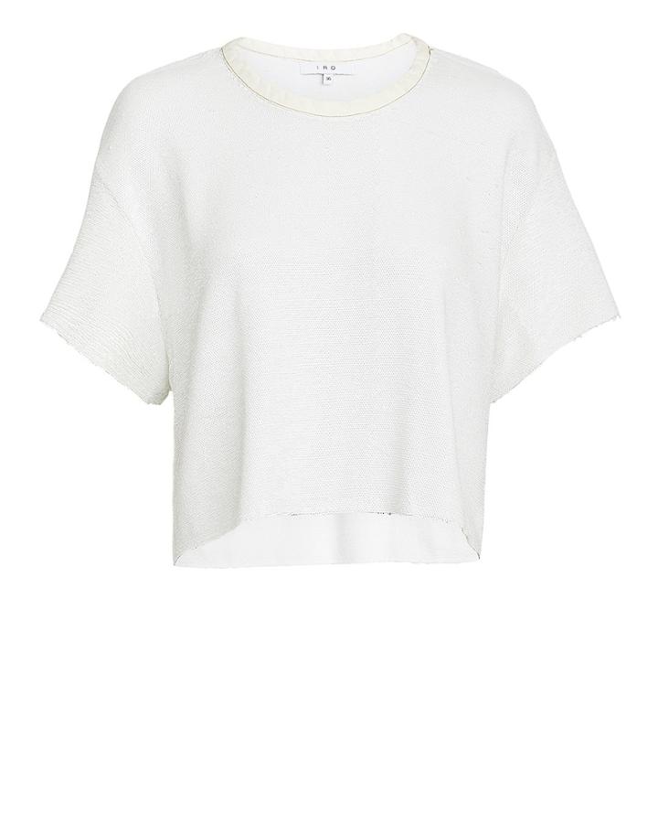 Iro Sequin Crop T-shirt White 34