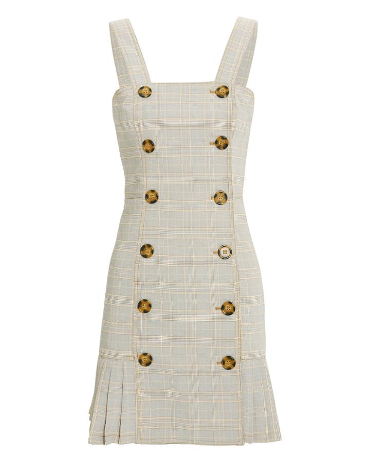 The East Order Milah Mini Dress Grey Plaid L