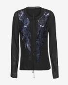 Barbara Bui Lace-up Sequin Blouse