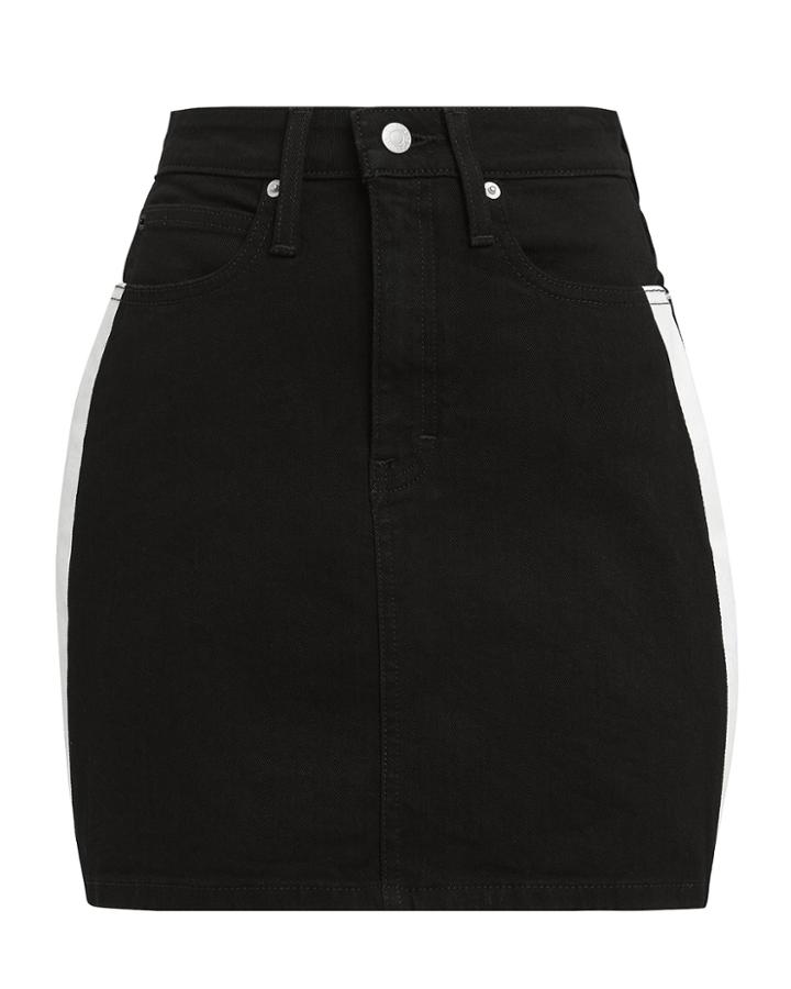 Calvin Klein Jeans Striped Mini Skirt Black/white 30