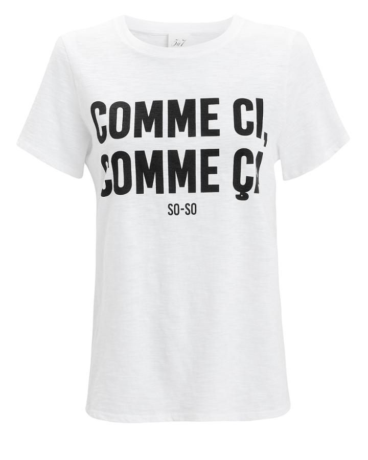 Cinq A Sept Cinq  Sept Comme Ci Comme Ca Tee White L