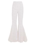 Devine Heritage Divine Heritage High-rise Bell Flare Floral Pants Ivory Floral S