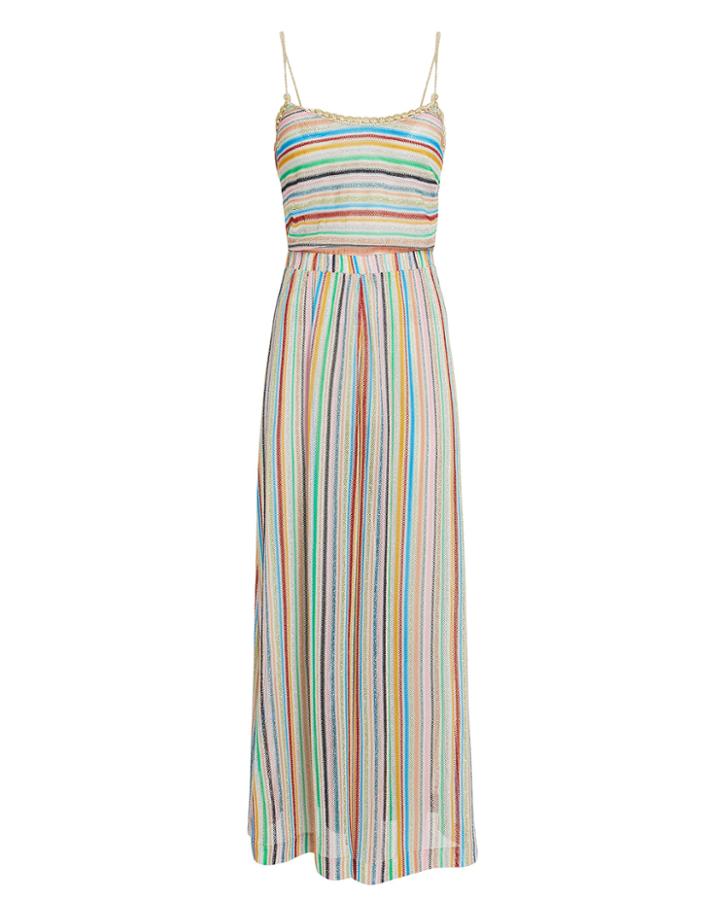 Missoni Mare Rainbow Stripe Jumpsuit Beige/rainbow 42