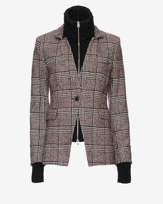 Veronica Beard Plaid Dickey Jacket