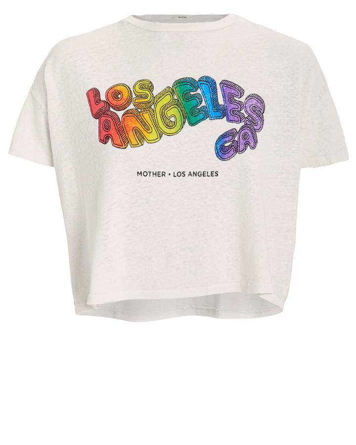 Mother High Sparrow Crop T-shirt White M