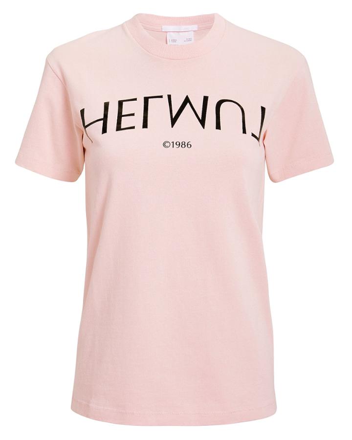 Helmut Lang Logo Hack T-shirt Pink S