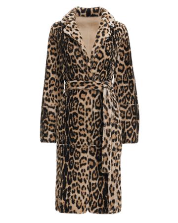 Yves Salomon Leopard Reversible Robe Coat Leopard 34
