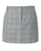 Tibi Cooper Check Mini Skirt Grey Zero