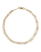 Phyllis + Rosie Three Layer Chain Bracelet Gold 1size