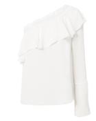 Exclusive For Intermix Dora Lace Detail One Shoulder Top Ivory M