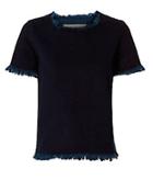 Marques' Almeida Short Sleeve Indigo Top