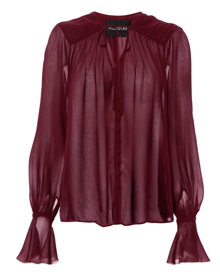 Nicholas Georgette Blouse Red 4