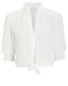 Exclusive For Intermix Intermix Eileen Tie Front Blouse Ivory L