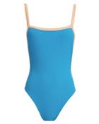 Ellejay Natalia One Piece Swimsuit Blue/tan M