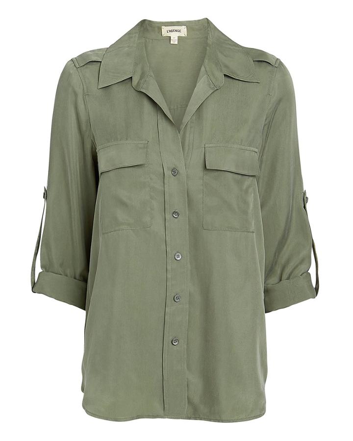 L'agence Lunetta Military Shirt Olive/army P