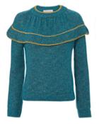 Philosophy Di L.serafini Philosophy Di Lorenzo Serafini Teal Ruffle Sweater Green 42