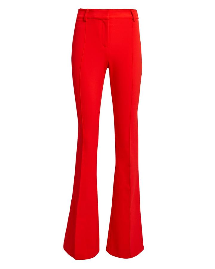 Veronica Beard Scuba Flare Pants Red Zero