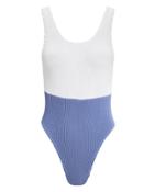 Bond Eye Mackenzie Spliced One Piece Swimsuit White/blue 1size