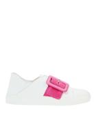 Minna Parikka Pink Satin Buckle Sneakers White 38