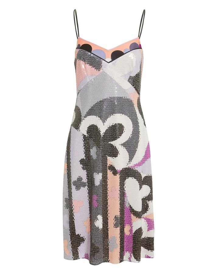 Emilio Pucci Sequin-printed Dress Multi 38