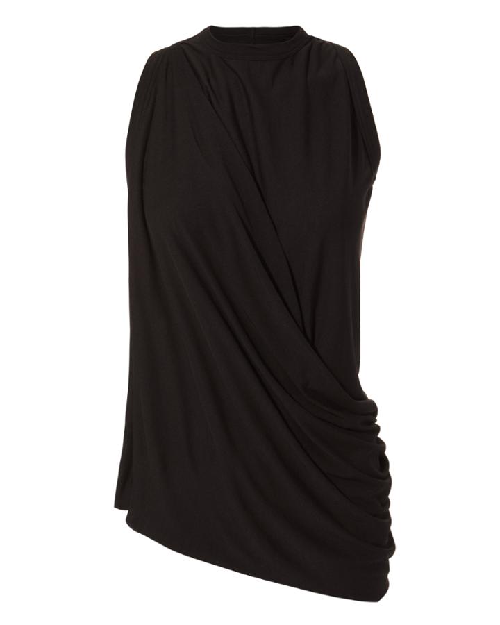 Rick Owens Lilies Asymmetric Black Top Black 2 38