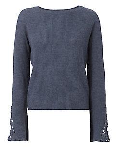 Autumn Cashmere Shaker Crochet Sweater