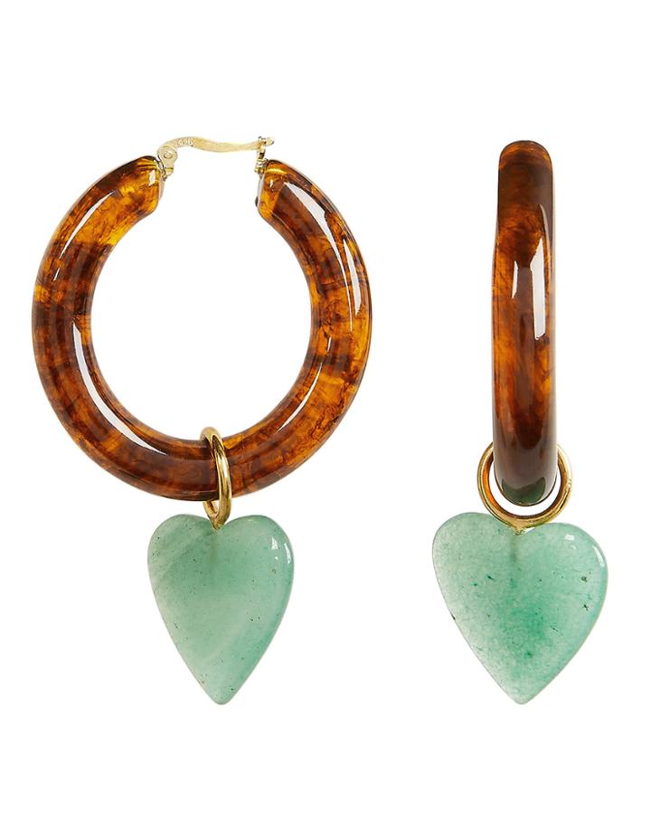 Lizzie Fortunato La Playa Hoops Brown/green 1size