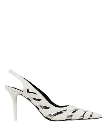 Matteo Mars Tigre White Slingback Pumps White 37