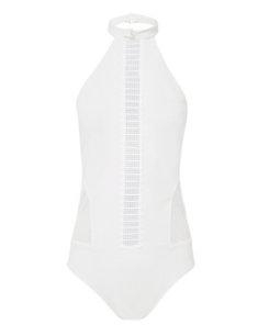 Jonathan Simkhai Lace Halter One Piece Swimsuit