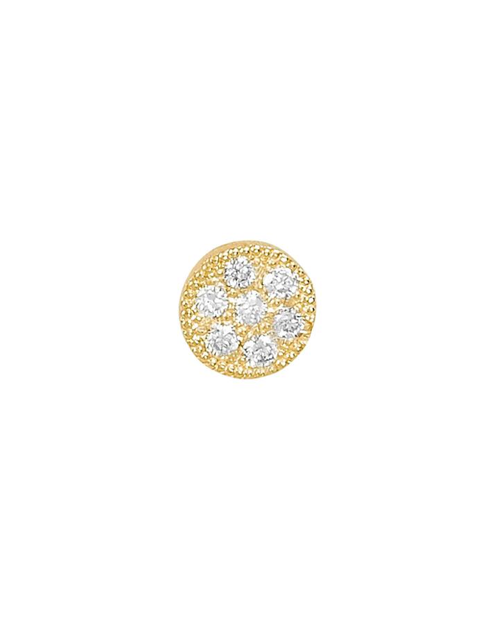 Zoe Chicco Itty Bitty Round Stud Earring Gold 1size