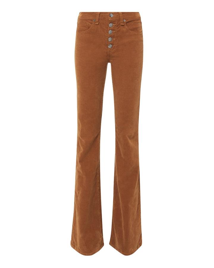 Veronica Beard Beverly Corduroy Flare Pants Orange 25