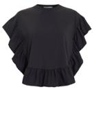 See By Chloe See By Chlo Black Ruffle T-shirt Black S