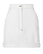 Public School Paige White Denim Mini Skirt White 2