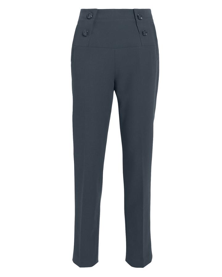 Tibi Anson Stretch Pants Navy 6