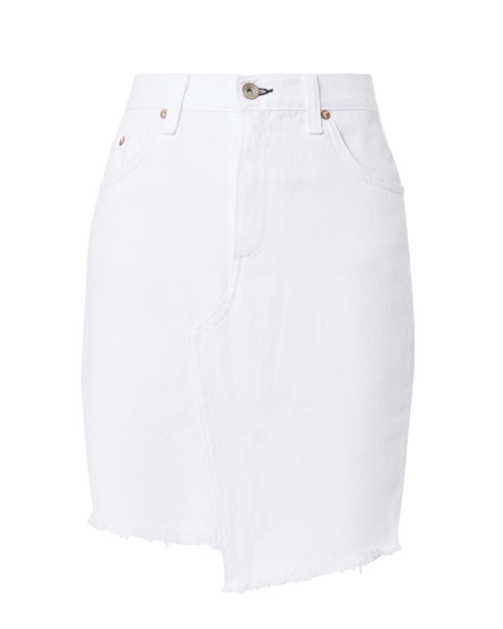 Rag And Bone Rag & Bone/jean Dive High-rise White Denim Skirt White 24