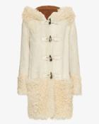 Yves Salomon Shearling Toggle Coat: Biscuit