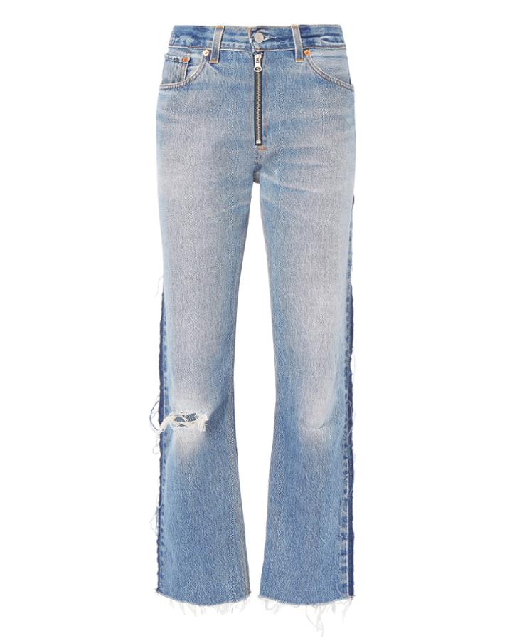 Re/done High-rise Zip Detail Relaxed Jeans Denim-lt 3 24