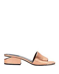 Alexander Wang Lou Rose Leather Slide Sandals