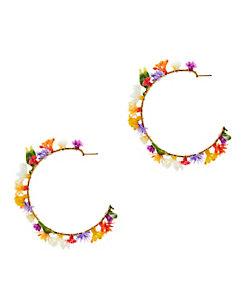Mercedes Salazar Flower Hoop Earrings