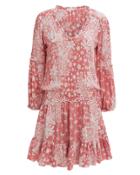 Poupette St Barths Poupette St Barth Ilona Ruffle Mini Dress Coral Floral P