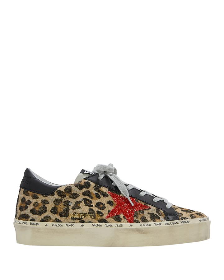 Golden Goose Leopard Haircalf Low-top Sneakers Brown 38