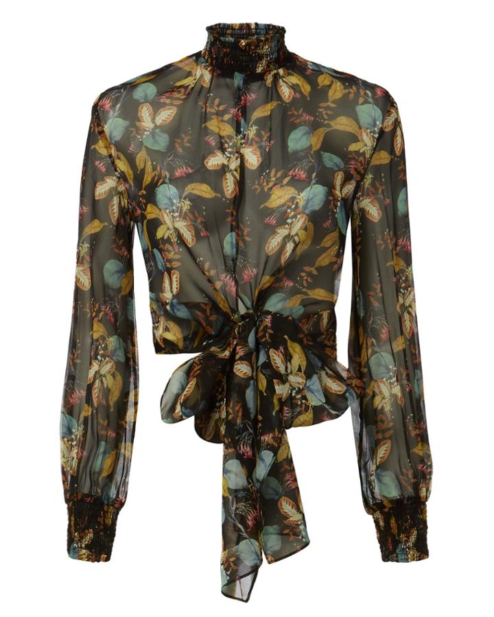 Nicholas Ava Tie Front Floral Top Pri-floral 4