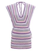 My Beachy Side Mimosa Crochet Mini Dress Pink/lavender 1size