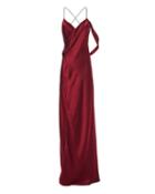 Michelle Mason Draped Red Gown Red 4