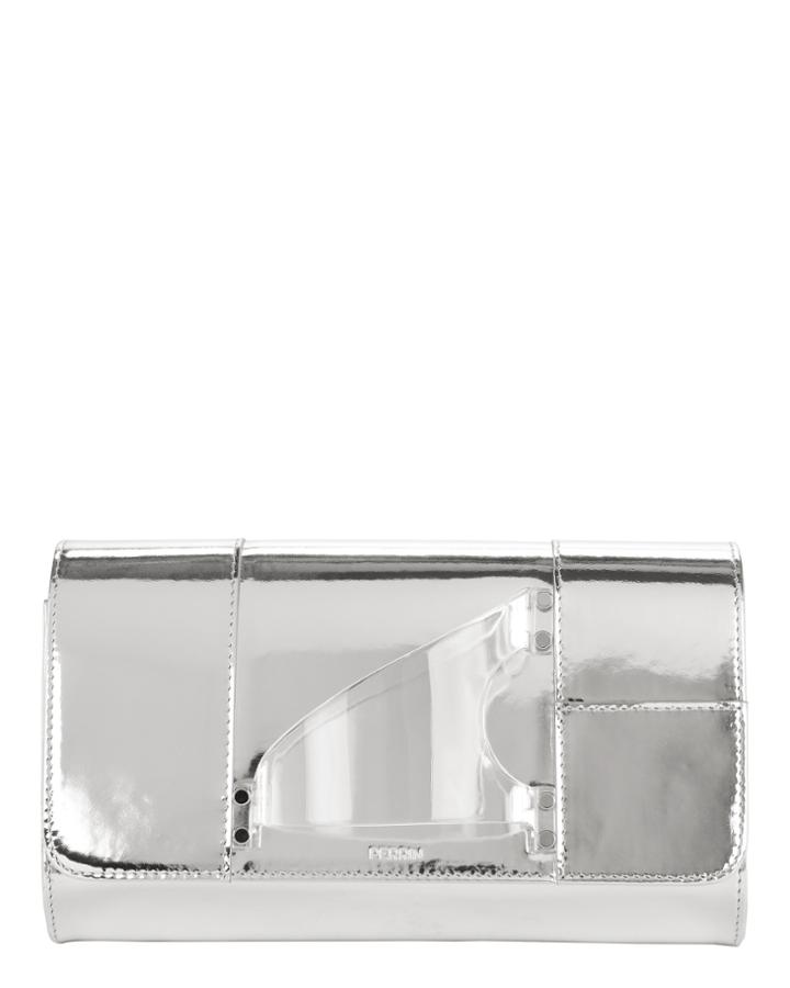 Perrin L'eiffel Plexi Handpiece Leather Clutch