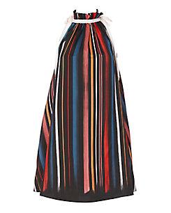 Adam Selman Sunset Striped Trapeze Dress