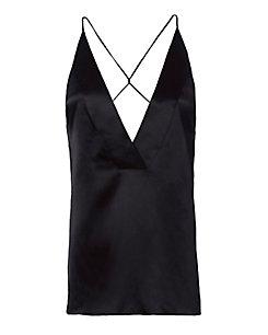 Dion Lee Navy Silk Satin Cami