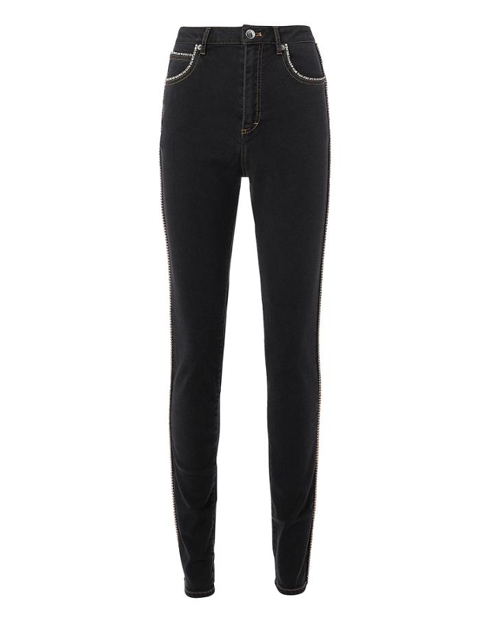 Sonia Rykiel Embellished Skinny Jeans Black 34
