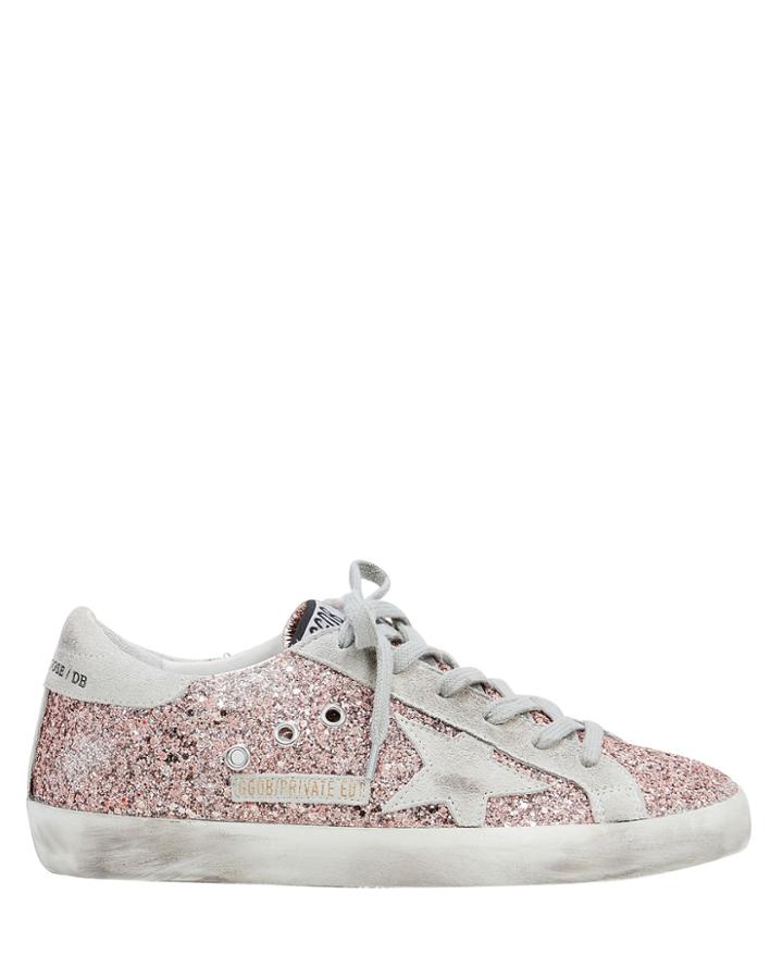 Golden Goose Superstar Rose Gold Glitter Low-top Sneakers Gold 35